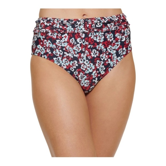 Tommy Hilfiger Floral-Print High-Waist Bikini Bottoms NWT - Picture 1 of 7